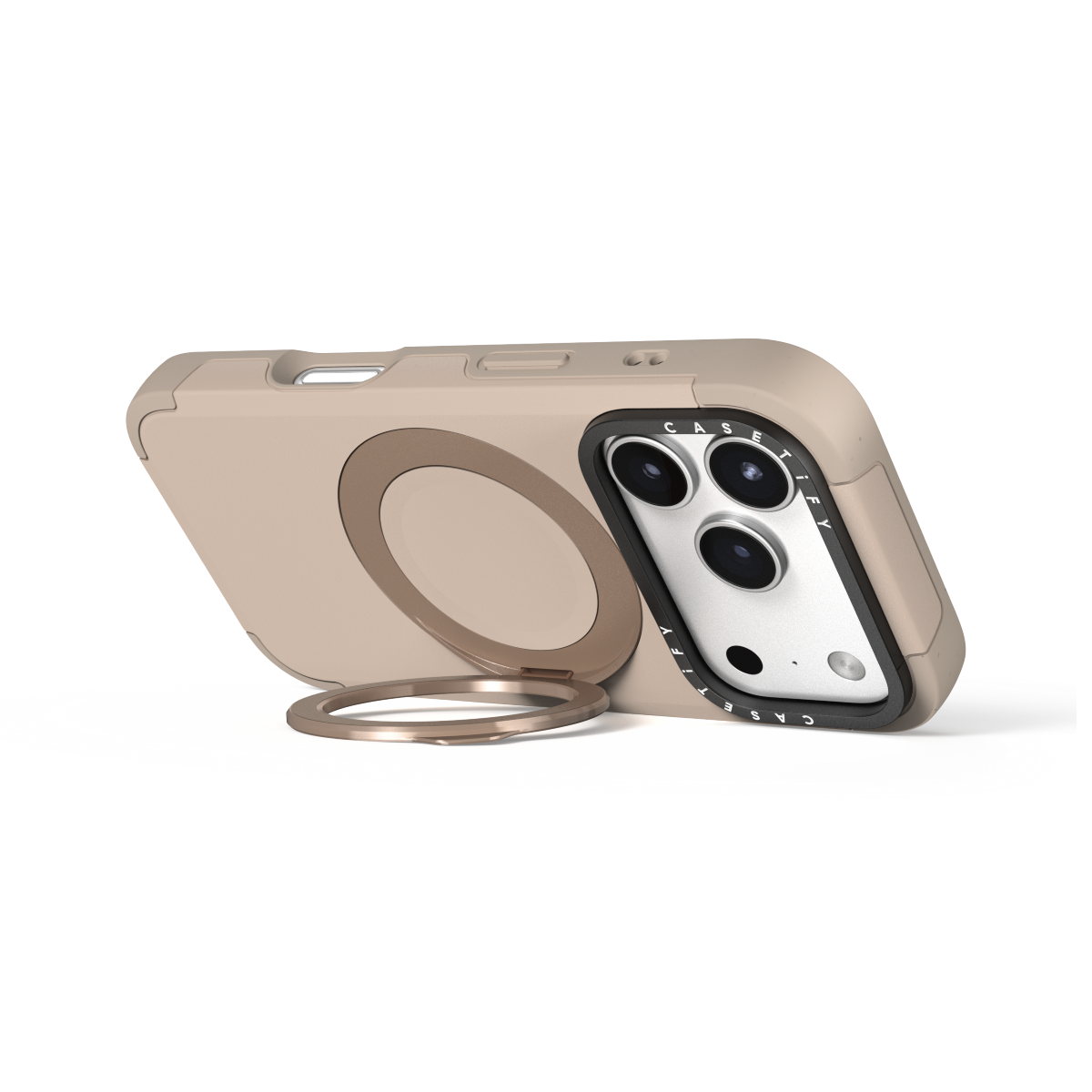 iPhone 17 Pro Max - Force Ring Stand Case - Taupe