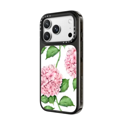 Watercolor hydrangea | iPhone 18 Pro Max / Impact Case MagSafe Compatible - Glossy / Glossy Black | Image 2