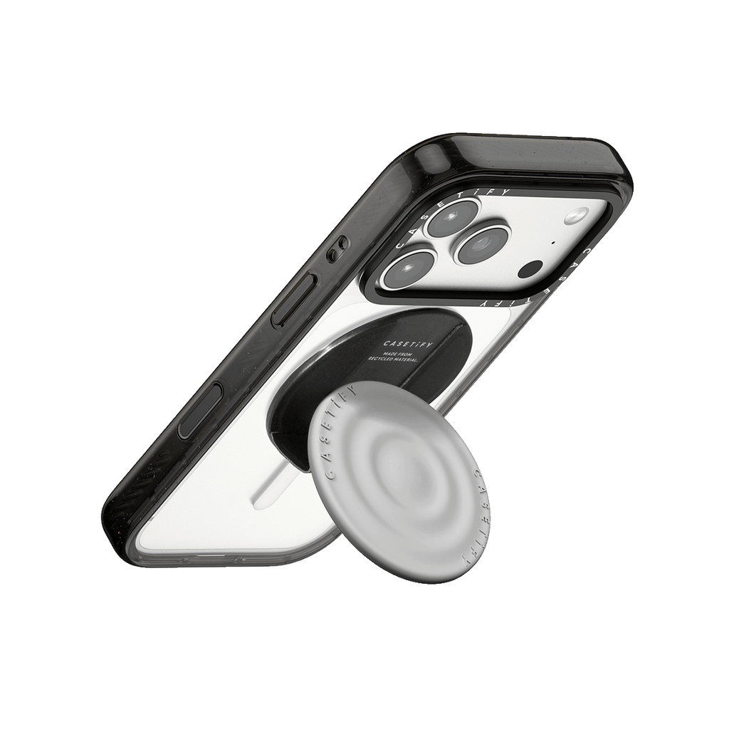 Snappy Ripple Grip Stand MagSafe Compatible - Pebble Grey
