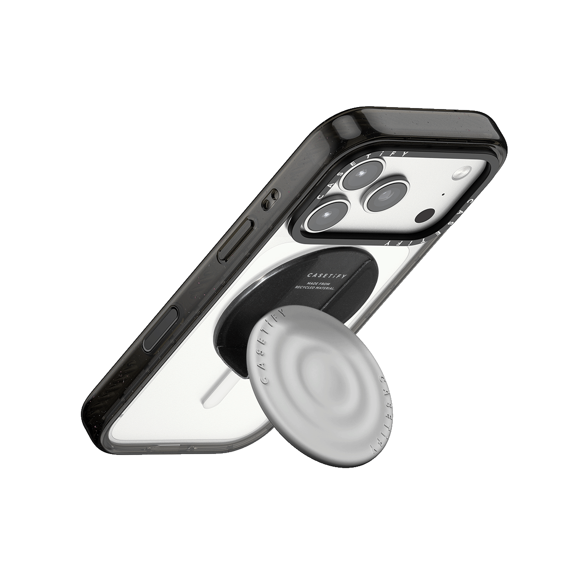 Snappy Ripple Grip Stand MagSafe Compatible - Pebble Grey