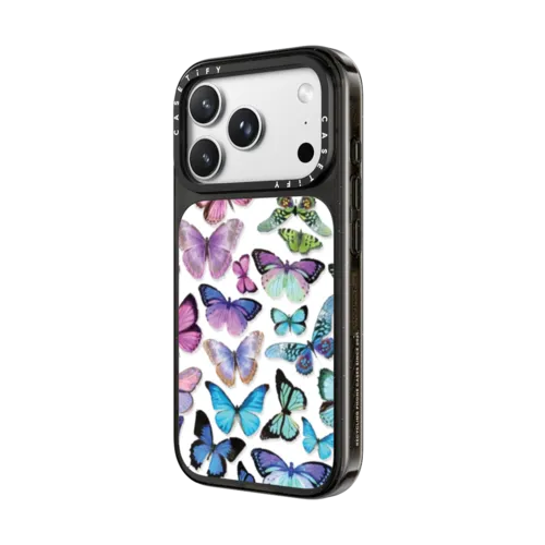 Butterfly Rainbow | iPhone 18 Pro Max / Impact Case MagSafe Compatible - Glossy / Glossy Black | Image 2