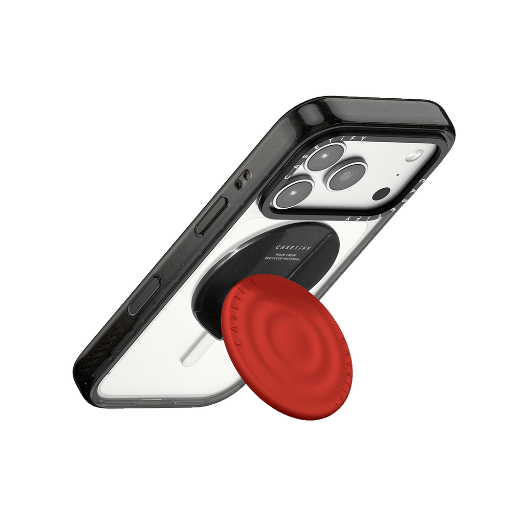 Snappy Ripple Grip Stand MagSafe Compatible - Tomato Red