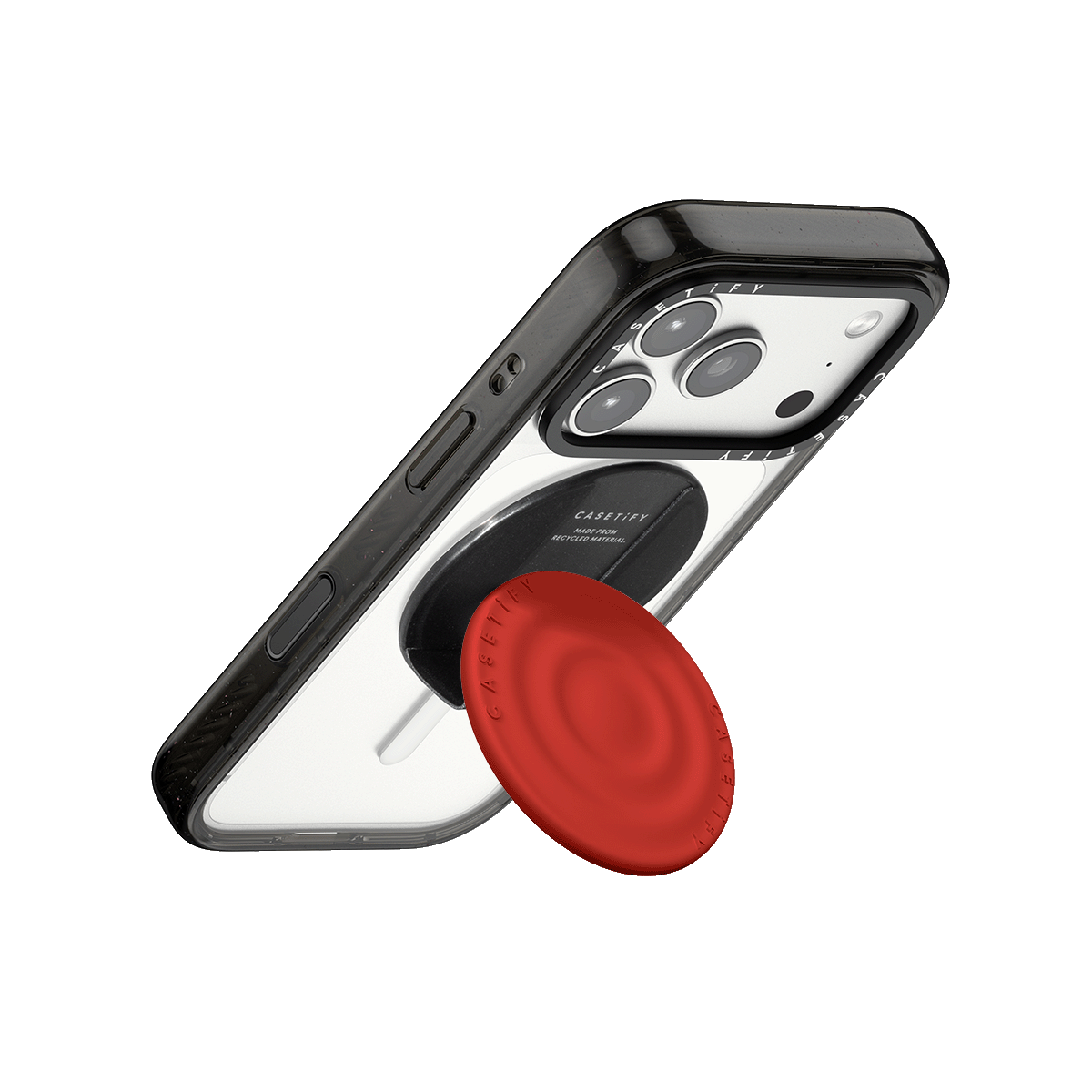 Snappy Ripple Grip Stand MagSafe Compatible - Tomato Red