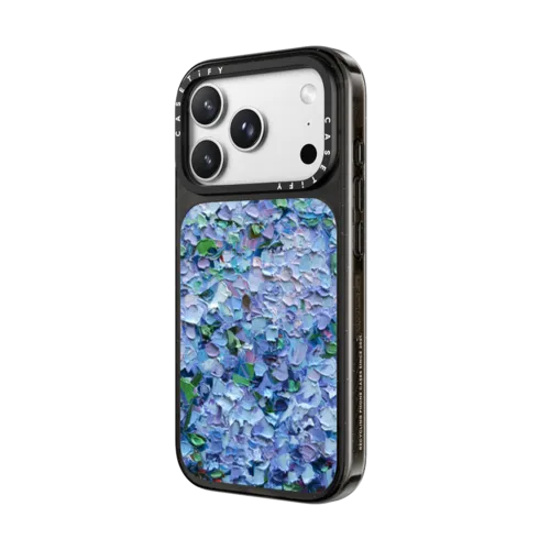 Nantucket Blue Hydrangeas | iPhone 18 Pro Max / Impact Case MagSafe Compatible - Glossy / Glossy Black | Image 2