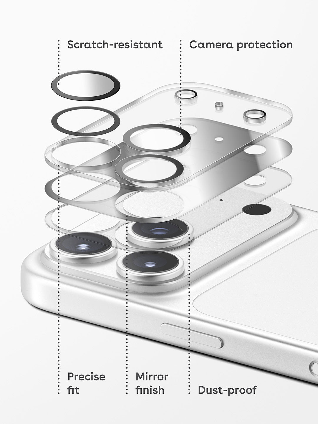 Mirror Camera Lens Protector - iPhone 17 Pro Max
