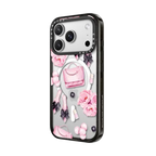 Pink fashion pattern | iPhone 17 Pro Max / Impact Case MagSafe Compatible / Black | Image 2