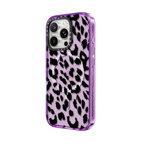 Lacie Leopard | iPhone 16 Pro / Impact Case MagSafe Compatible / Purple | Image 2