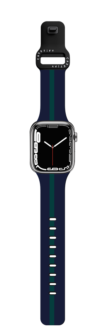 WALK THE LINE - HUNTER GREEN | Apple Watch Series 7-9 (45mm) / Impact Band / Black | Image 1