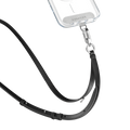 BioVeg Tumbled Cross-body Strap - Black + D-ring Light Grey Strap Card | Image 1