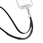 BioVeg Tumbled Cross-body Strap - Black + D-ring Light Grey Strap Card | Image 1