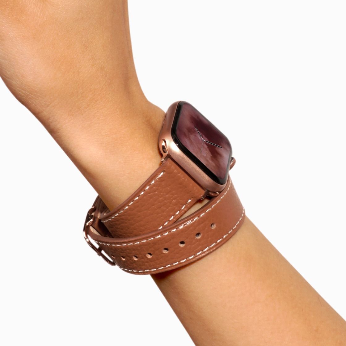 2-in-1 Italian Leather Band 42mm (Series 10) - Red