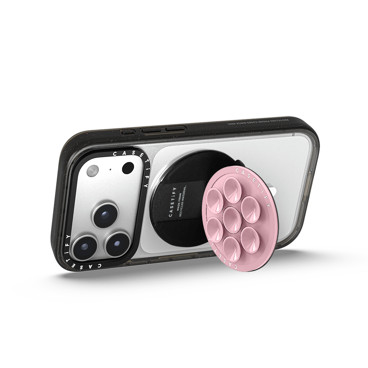 Snappy Snap & Stick Grip Stand MagSafe Compatible - Pink