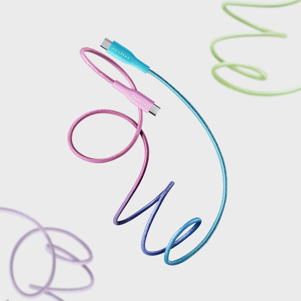 USB-C to USB-C Cable (1m / 3.3ft) - Cotton Candy