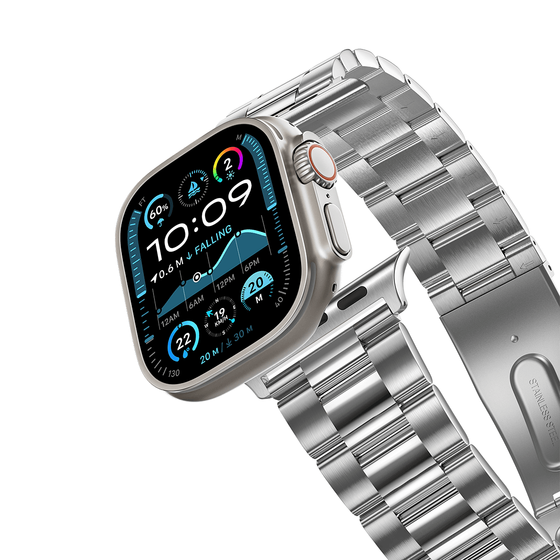 Stainless Steel 3-Link Band 49mm (Ultra 3) - Silver | Image 1