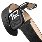 2-in-1 Italian Leather Band 42mm (Series 10) - Black | Image 1