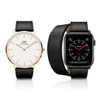 2-in-1 Italian Leather Band 41mm (Series 7-9) - Black