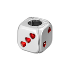 Metal Charm Cube - Red Heart