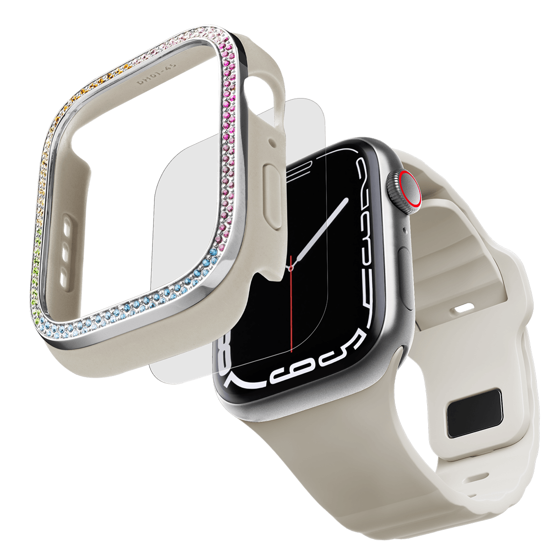 Apple Watch Series 7-9 (41mm) Apple Watch Gem Case - Rainbow