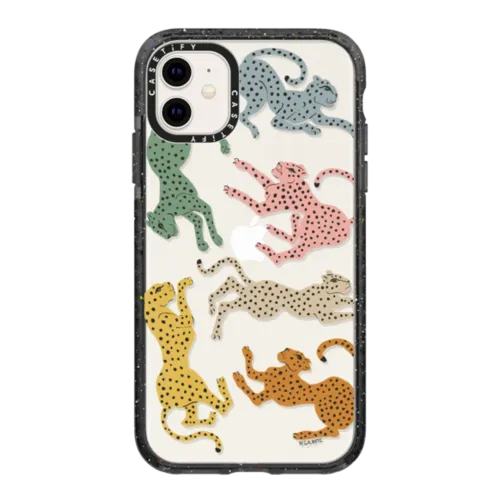 Rainbow Cheetah | iPhone 11 / Impact Case / Black | Image 1