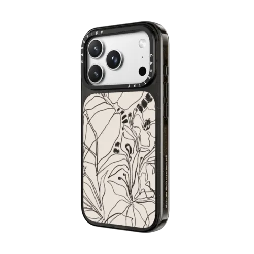 Charcoal Tropics - Creme | iPhone 18 Pro Max / Impact Case MagSafe Compatible - Glossy / Glossy Black | Image 2