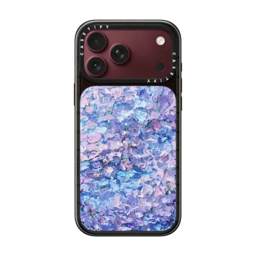 Hydrangea Summer | iPhone 18 Pro Max / Impact Case MagSafe Compatible - Glossy / Glossy Black | Image 1