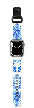 Holly Nichols Collection, Blue Porcelain | Apple Watch Series 7-9 (45mm) / Impact Band / Black | Image 1
