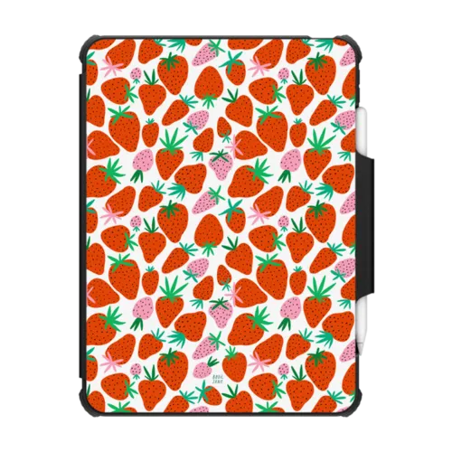 STRAWBERRIES | iPad Pro 12.9-inch (5th/6th gen) / iPad Impact Folio Case / Black | Image 1