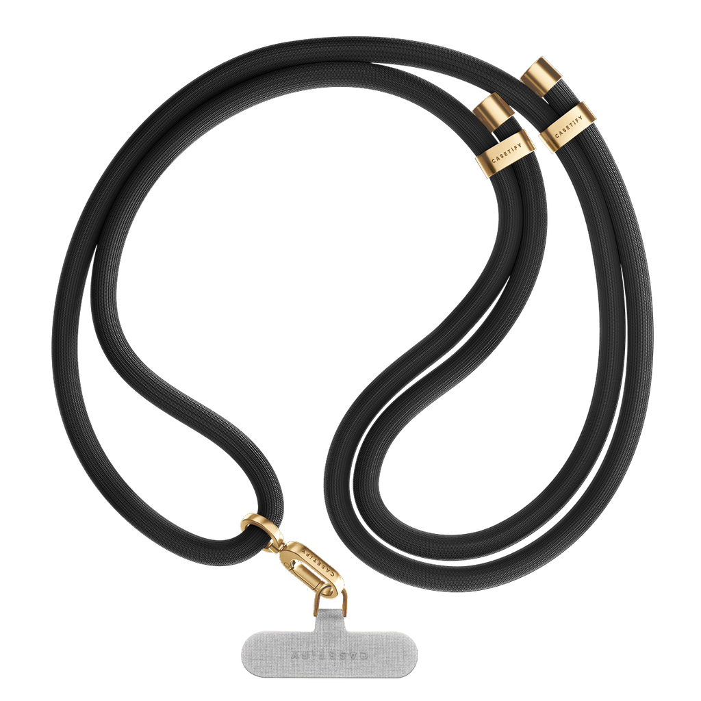 Rope Cross-body Strap - Black Gold (8mm)