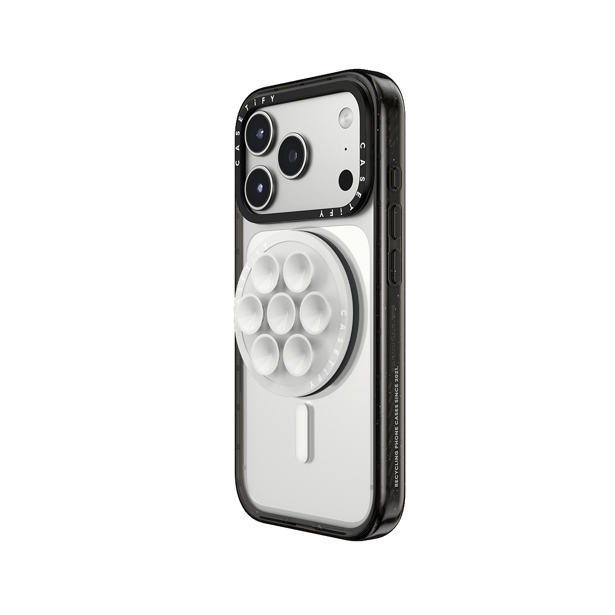 Snappy Snap & Stick Grip Stand MagSafe Compatible - Pebble Grey
