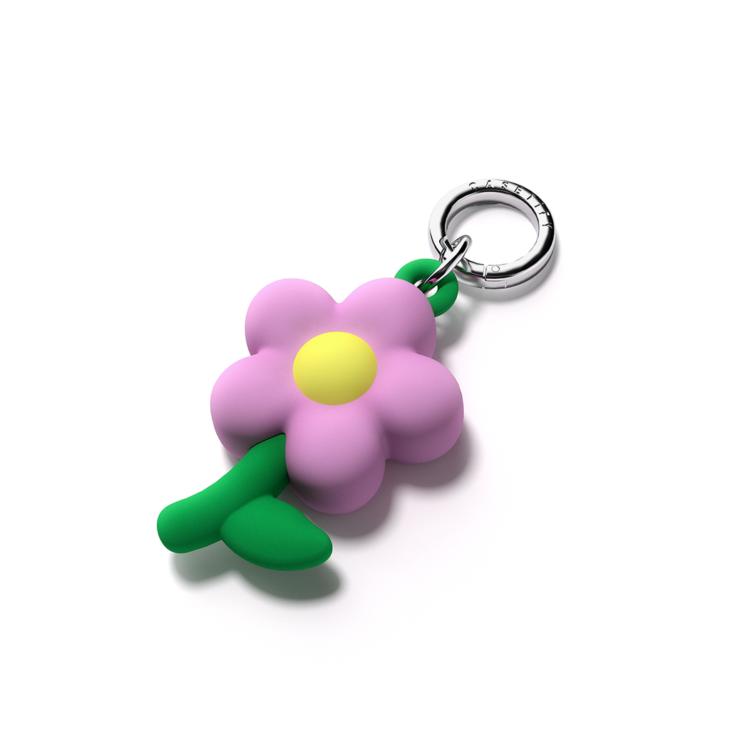 Charm Keychain - Silicon Flower - Radish