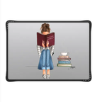 The Fine Art of Staying In (Book Reading Girl, Brunette) MacBook Case | MacBook Pro 14-inch (M1 - M5) / MacBook Impact Case / Black | Image 2