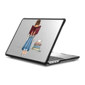 The Fine Art of Staying In (Book Reading Girl, Brunette) MacBook Case | MacBook Pro 14-inch (M1 - M5) / MacBook Impact Case / Black | Image 1