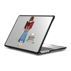 The Fine Art of Staying In (Book Reading Girl, Brunette) MacBook Case | MacBook Pro 14-inch (M1 - M5) / MacBook Impact Case / Black | Image 1