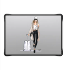 Ready Set Jet (Wanderlust Travel Girl Fashion Illustration MacBook pro Case) | MacBook Pro 14-inch (M1 - M5) / MacBook Impact Case / Black | Image 2