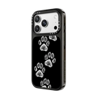 small cute white paw prints for dogs and cats lovers | iPhone 18 Pro Max / Impact Case MagSafe Compatible - Glossy / Glossy Black | Image 2