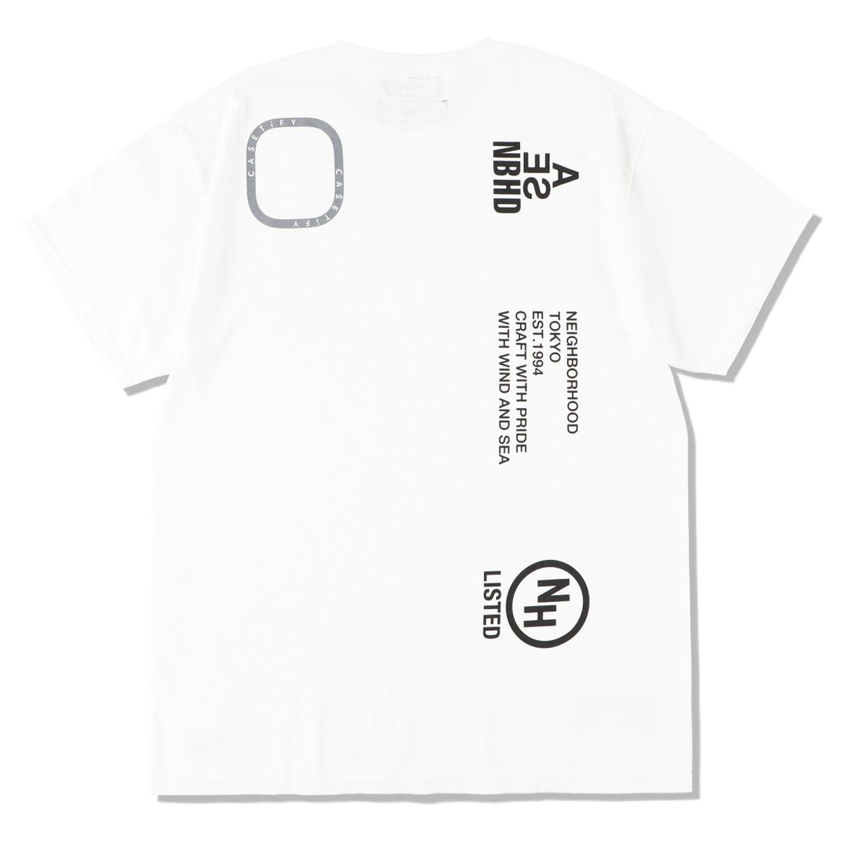 CASETiFY x NBHD x WDS T-shirt SEA-Camera ring White L