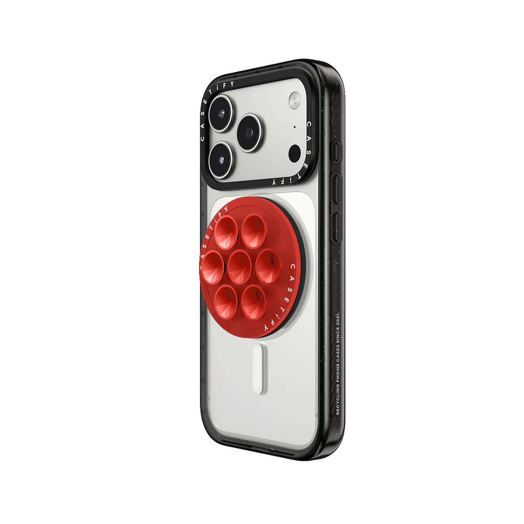 Snappy Snap & Stick Grip Stand MagSafe Compatible - Tomato Red
