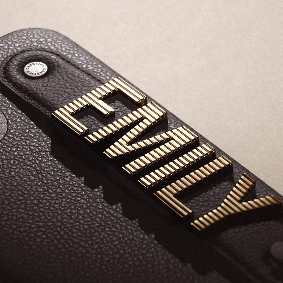 Custom Charm Strap Leather iPhone Case