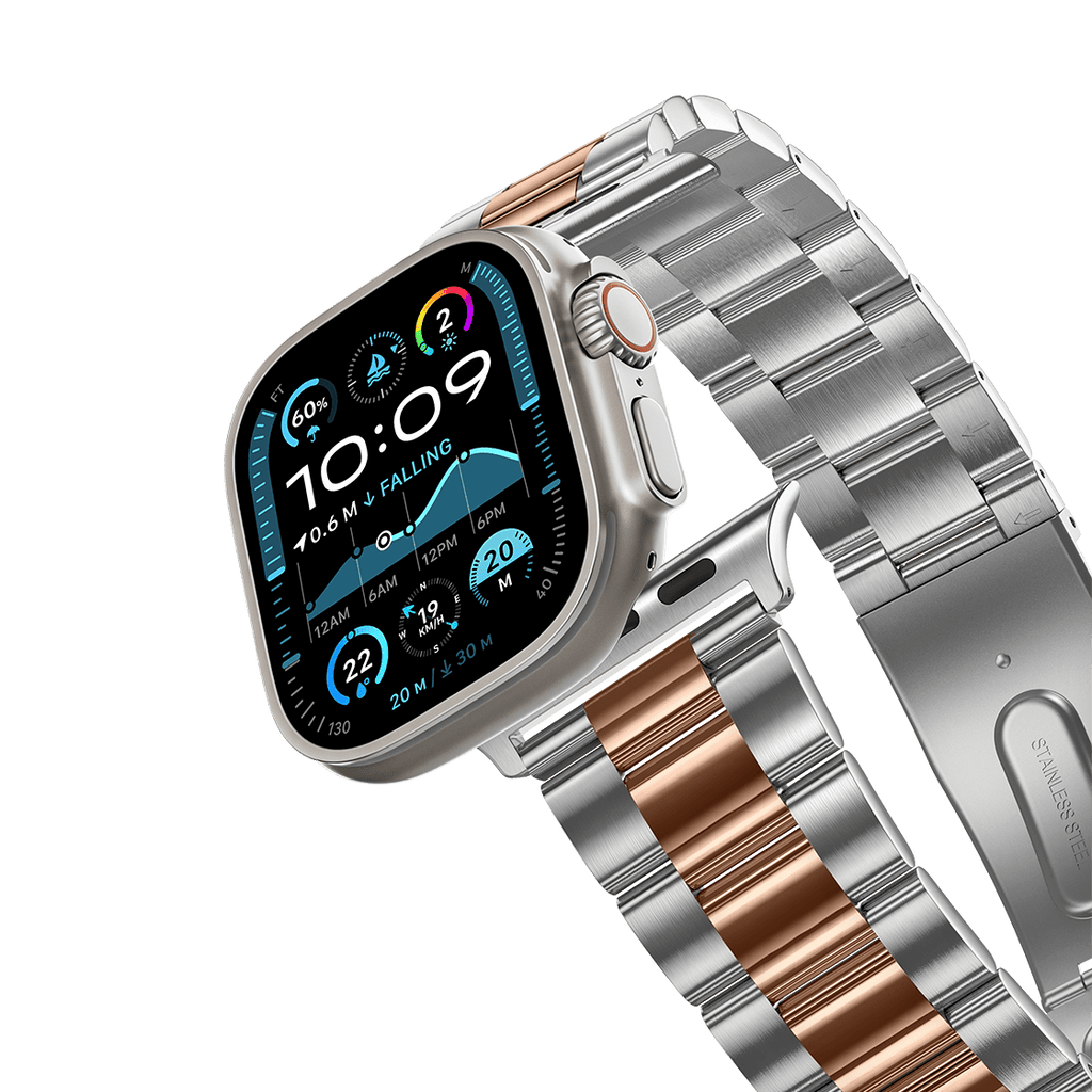 Stainless Steel 3-Link Band 49mm (Ultra 3) - Two-Tone (Rose Gold/Silver) | Image 1