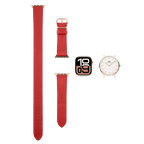 2-in-1 Italian Leather Band 46mm (Series 10) - Red