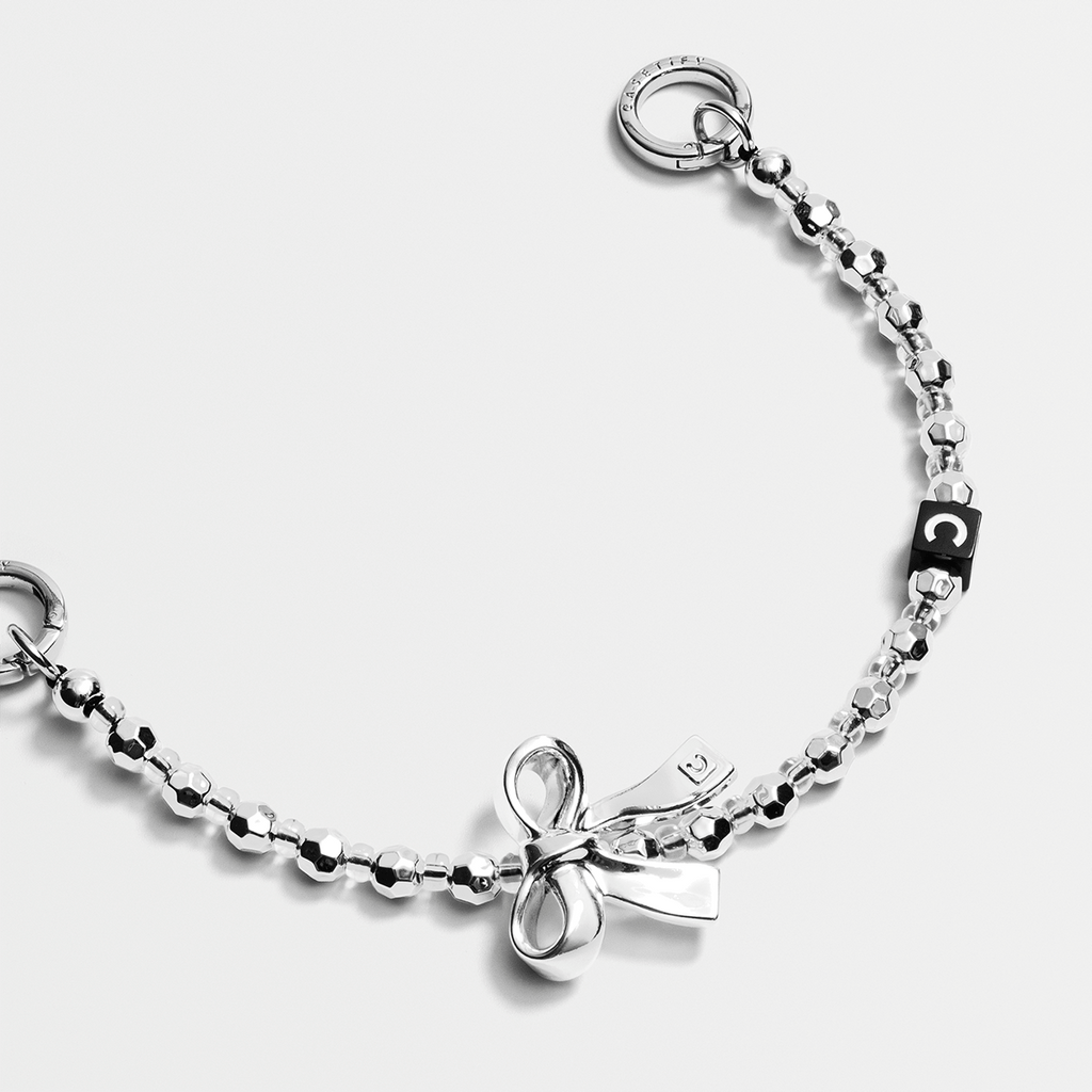 Charm Keychain - Metallic Bow