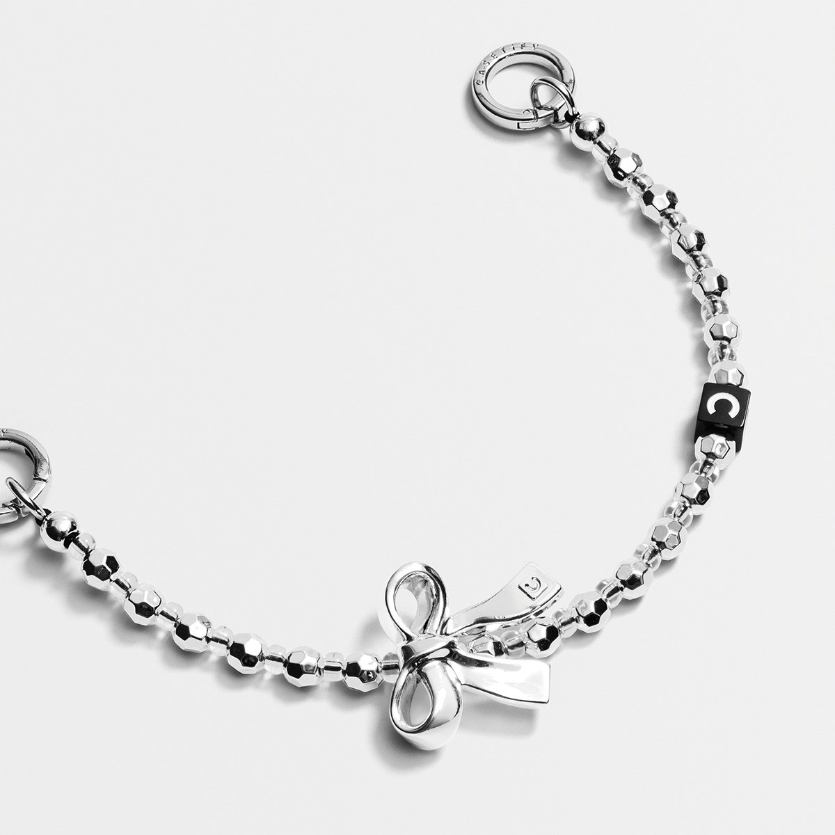 Charm Keychain - Metallic Bow