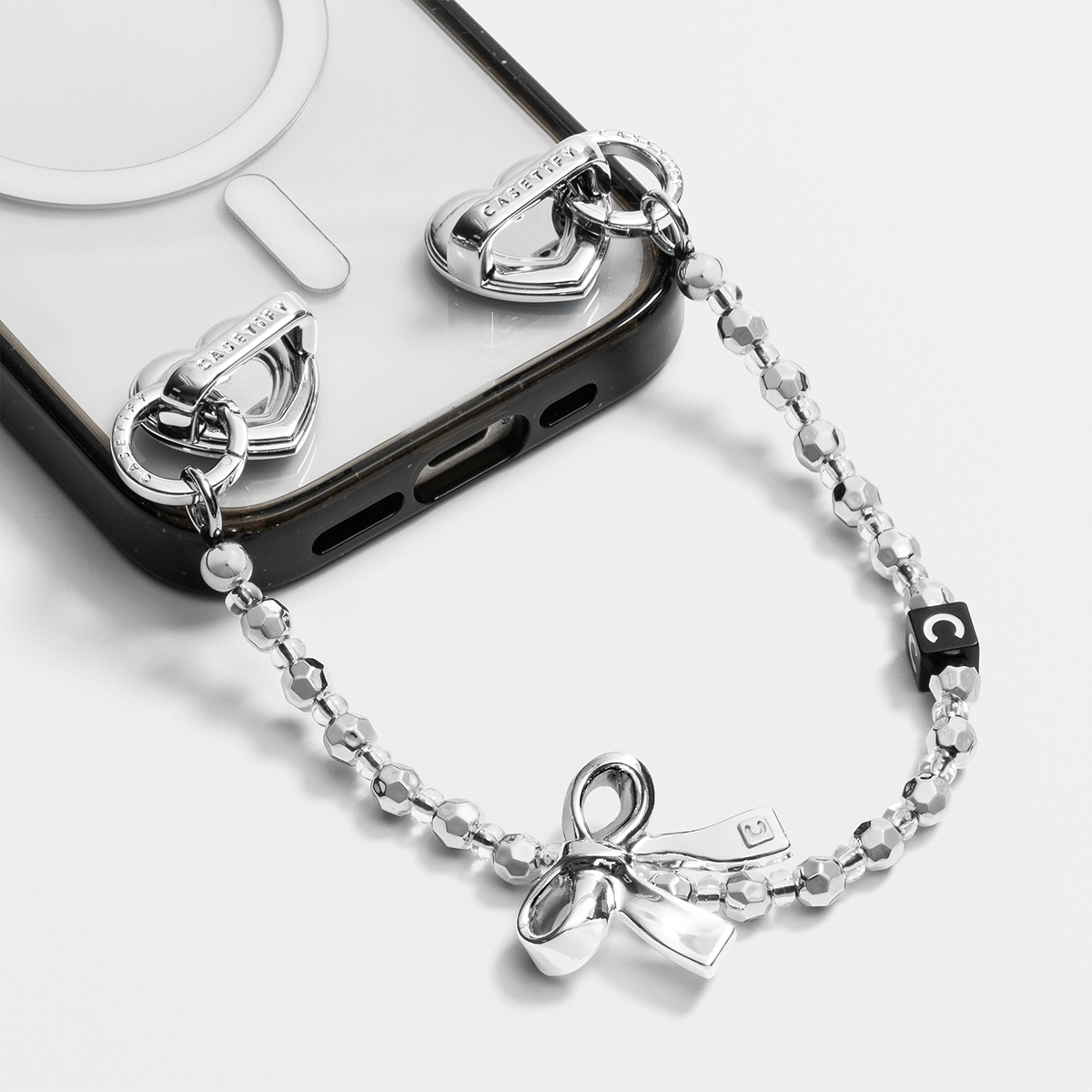 Charm Keychain - Metallic Bow