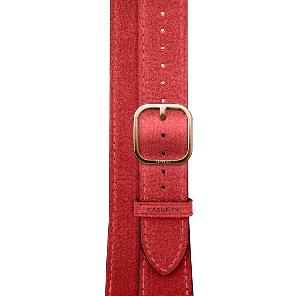 2-in-1 Italian Leather Band 45mm (Series 7-9) - Red