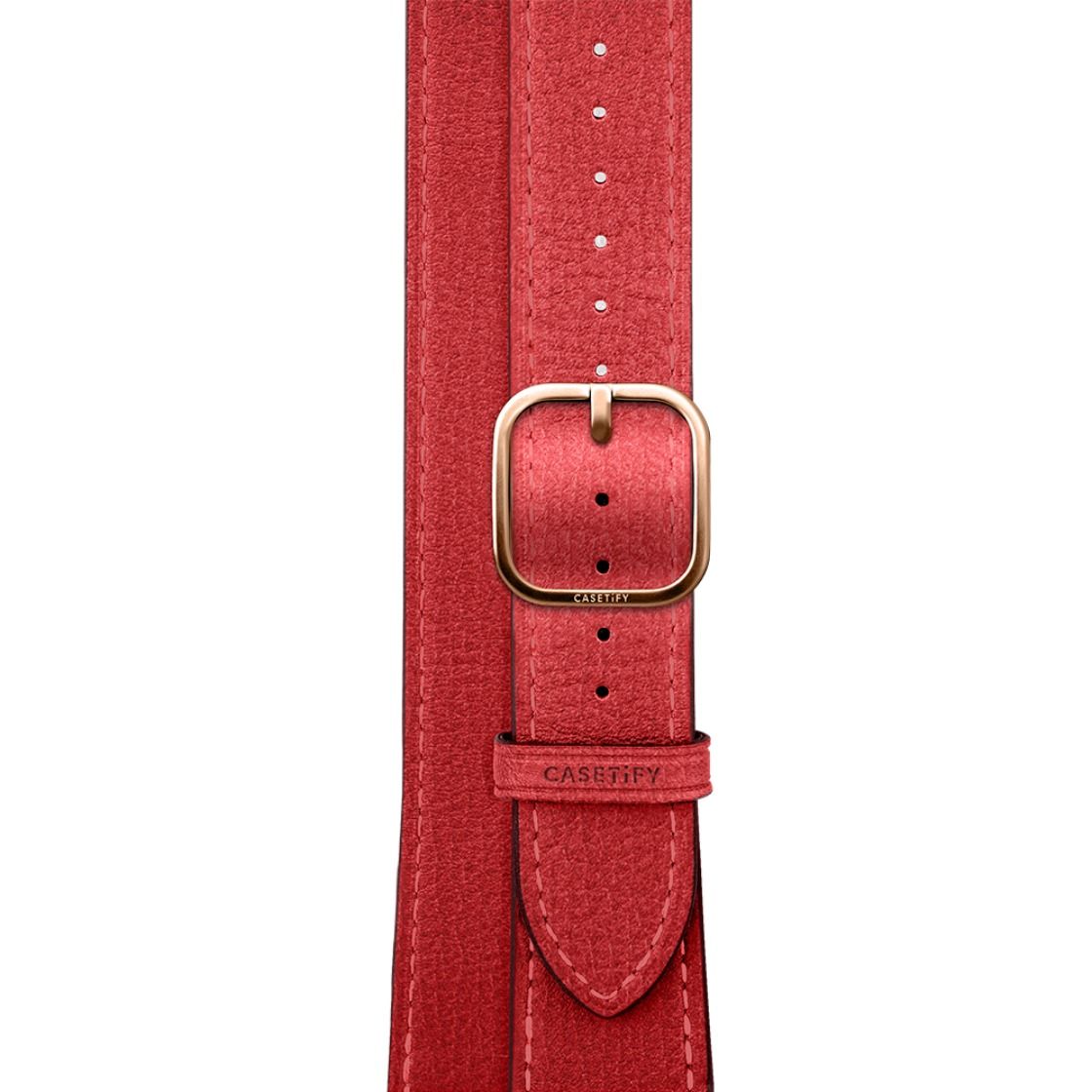 2-in-1 Italian Leather Band 45mm (Series 7-9) - Red