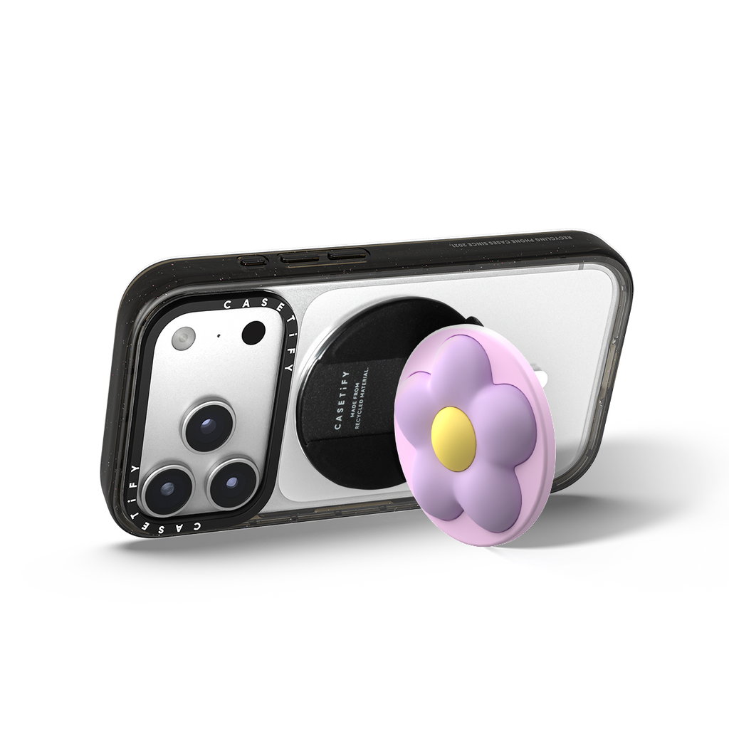 Snappy Flower Grip Stand - Lilac Puffy Flower