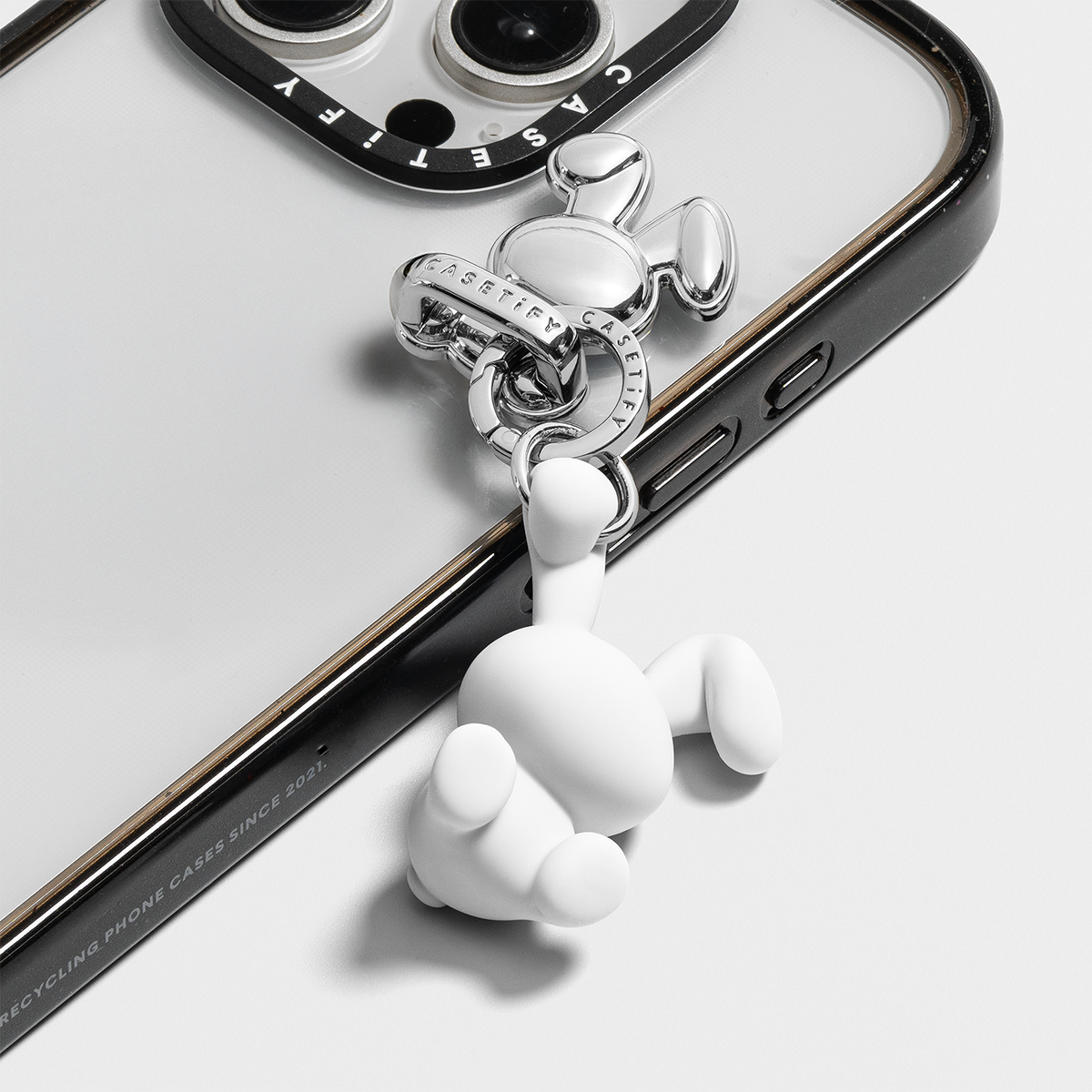 Charm Keychain - Bunny - White