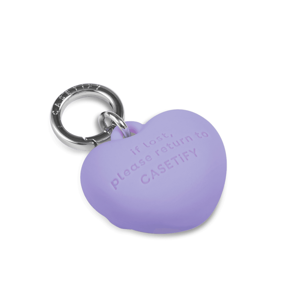 Charm Keychain - Puffy Heart - Dusk Purple