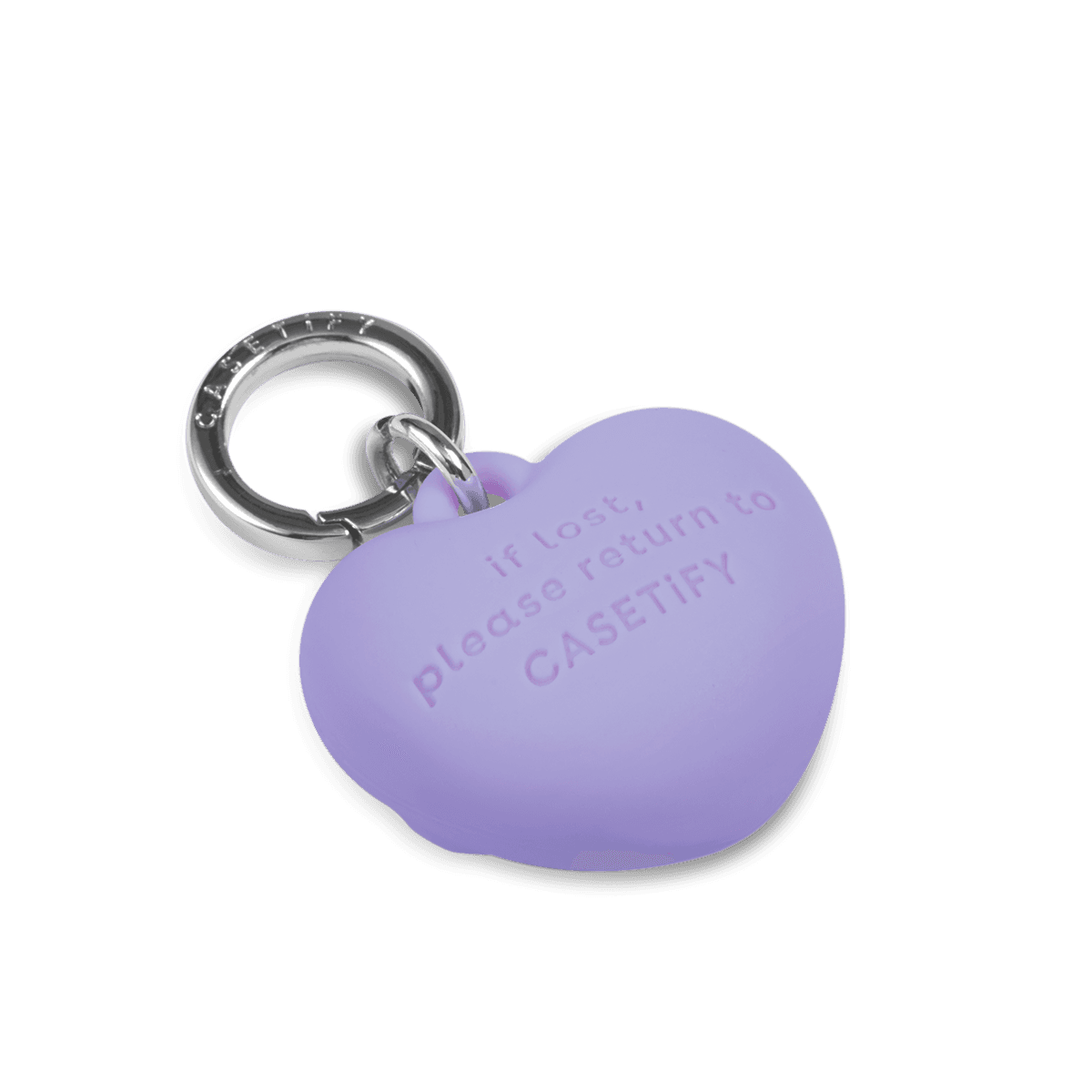 Charm Keychain - Puffy Heart - Dusk Purple