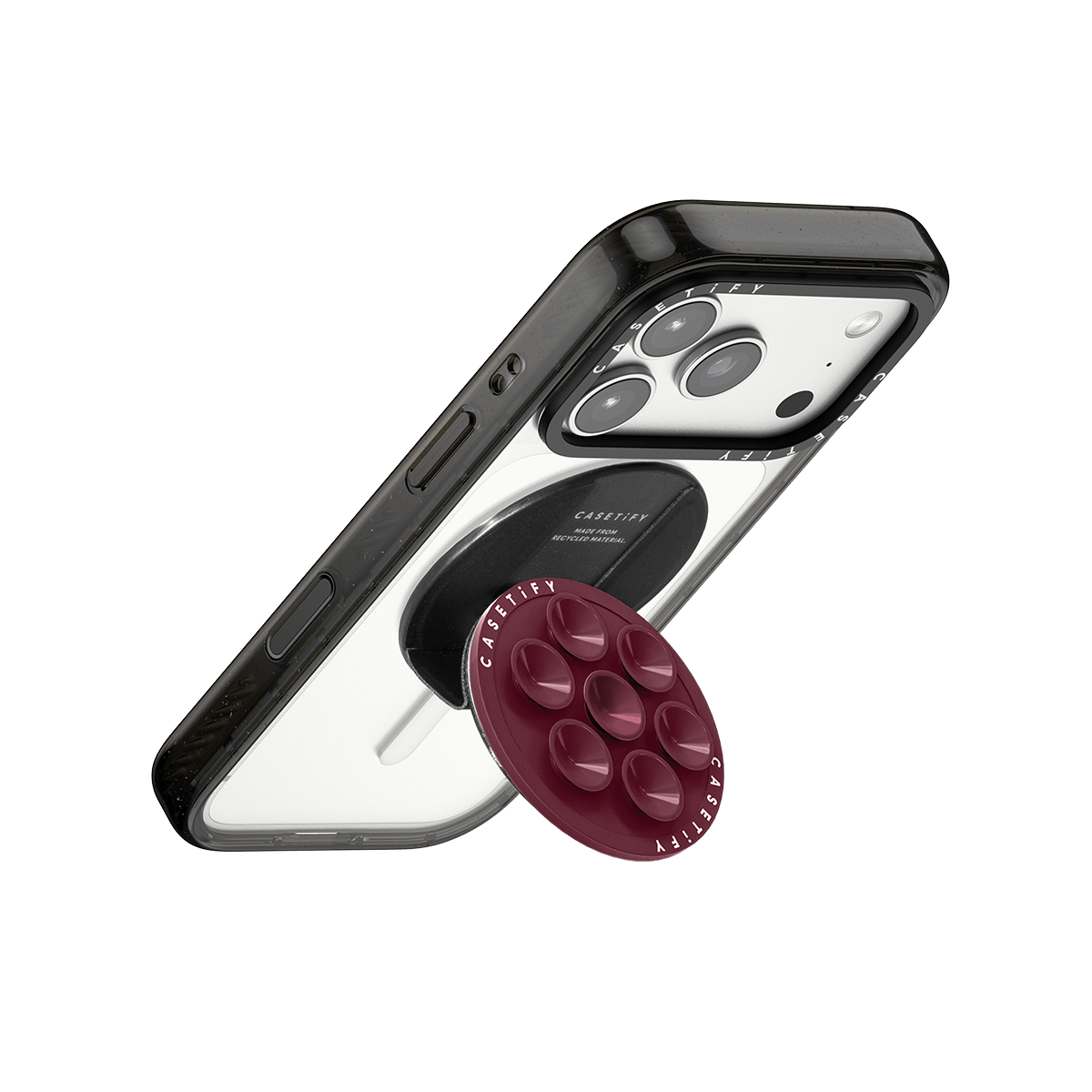 Snappy Snap & Stick Grip Stand MagSafe Compatible - Mulberry